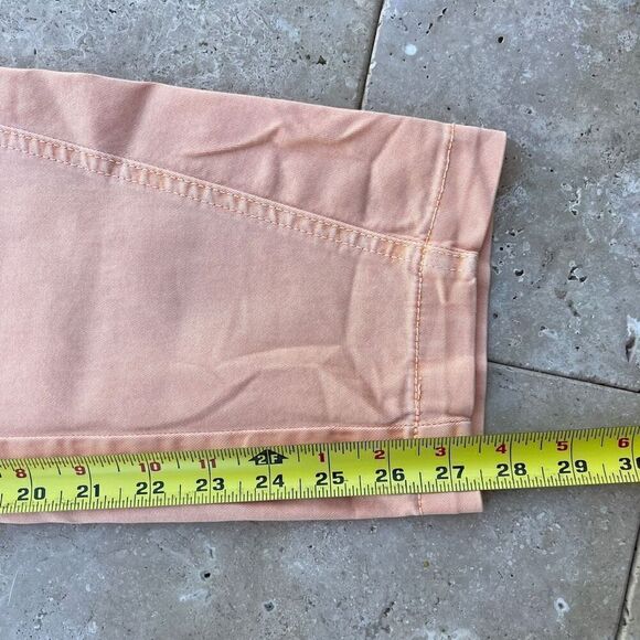 NWT CHINO by Anthropologie Relaxed Fit Pants Size 29 Sunwashed Orange Ankle - Picture 12 of 13